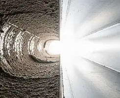 air duct cleaning services showing interior duct system inspection and cleaning in Clearwater, FL